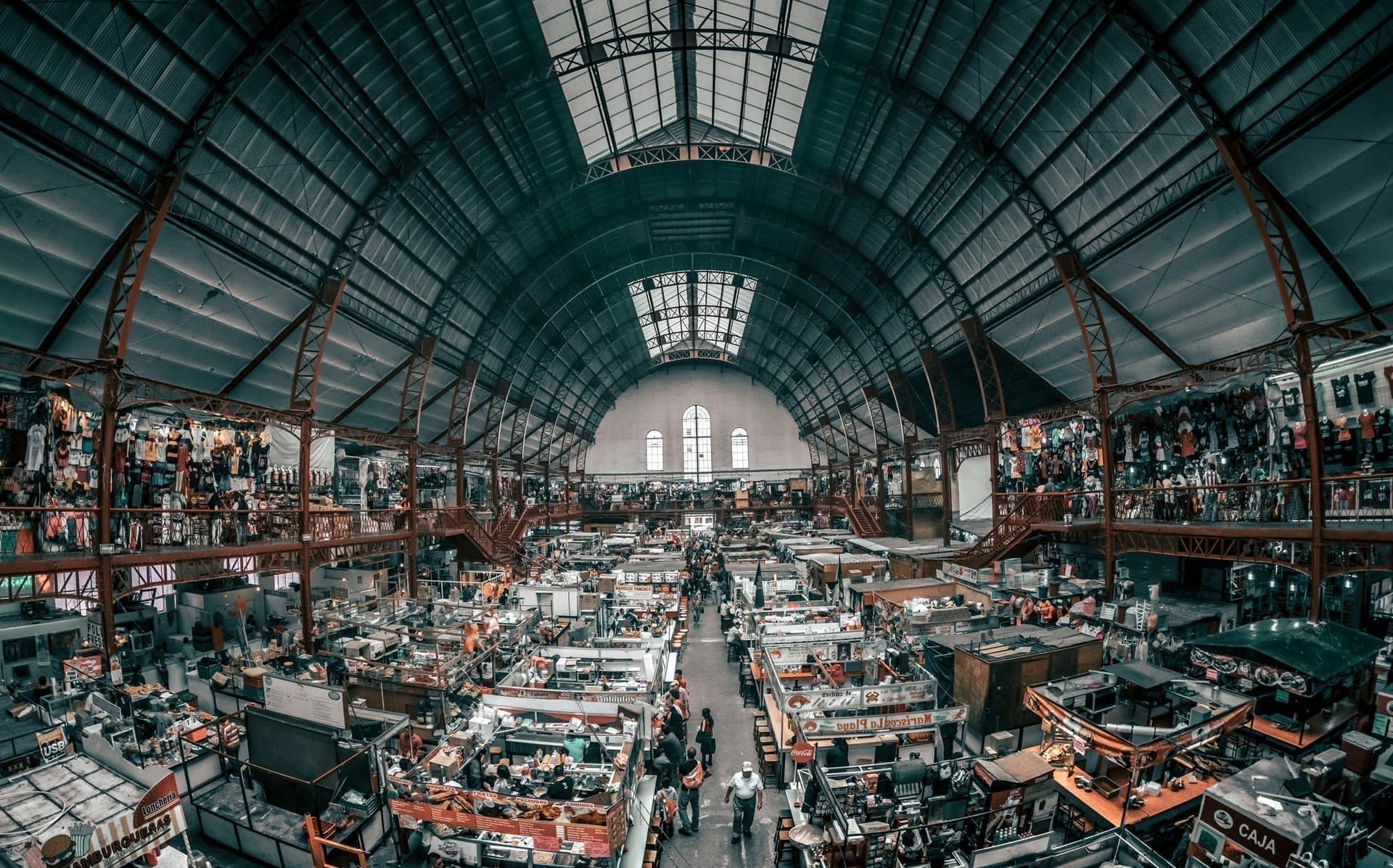 Vibrant marketplace representing connections and opportunities