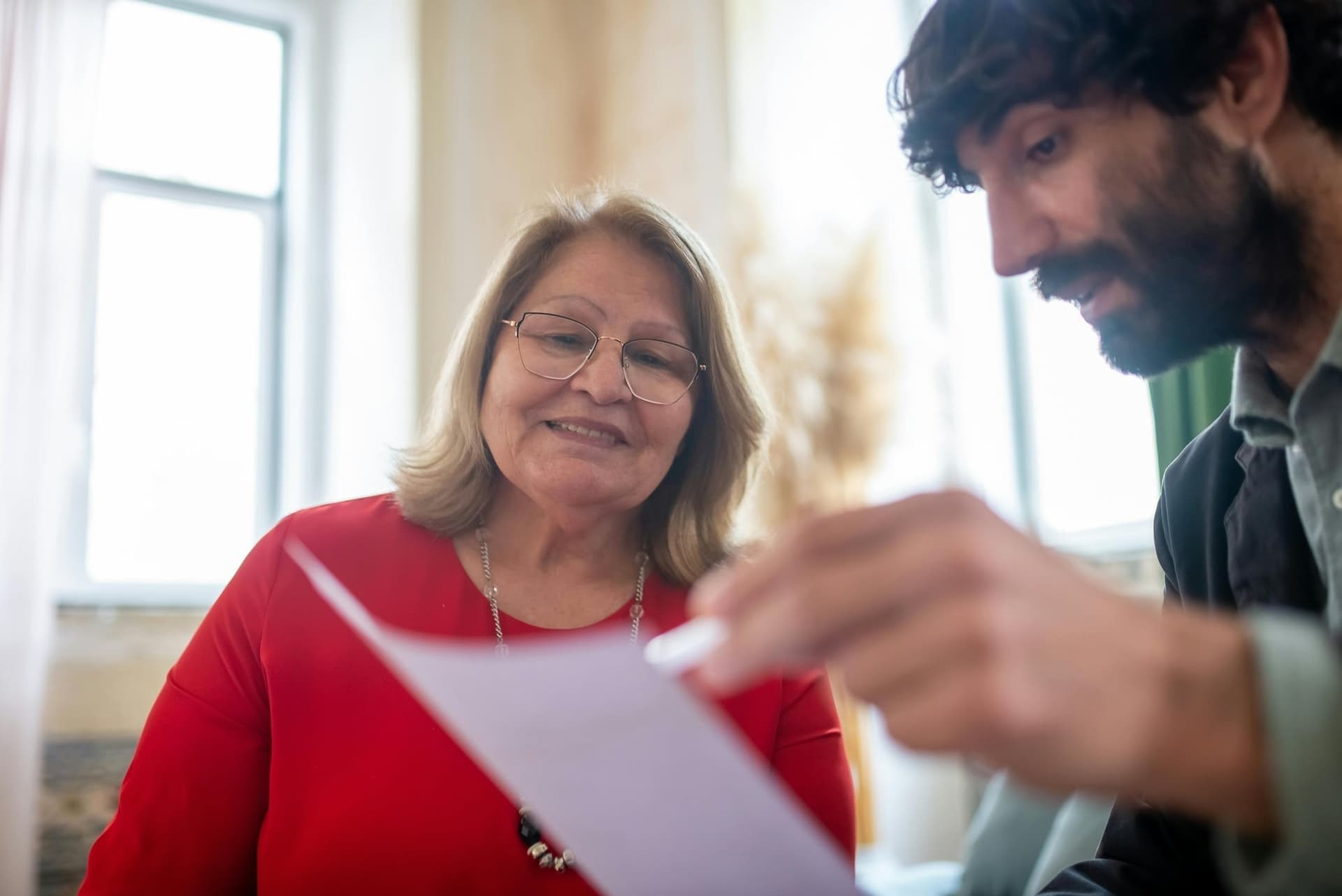 Professional reviewing financial documents