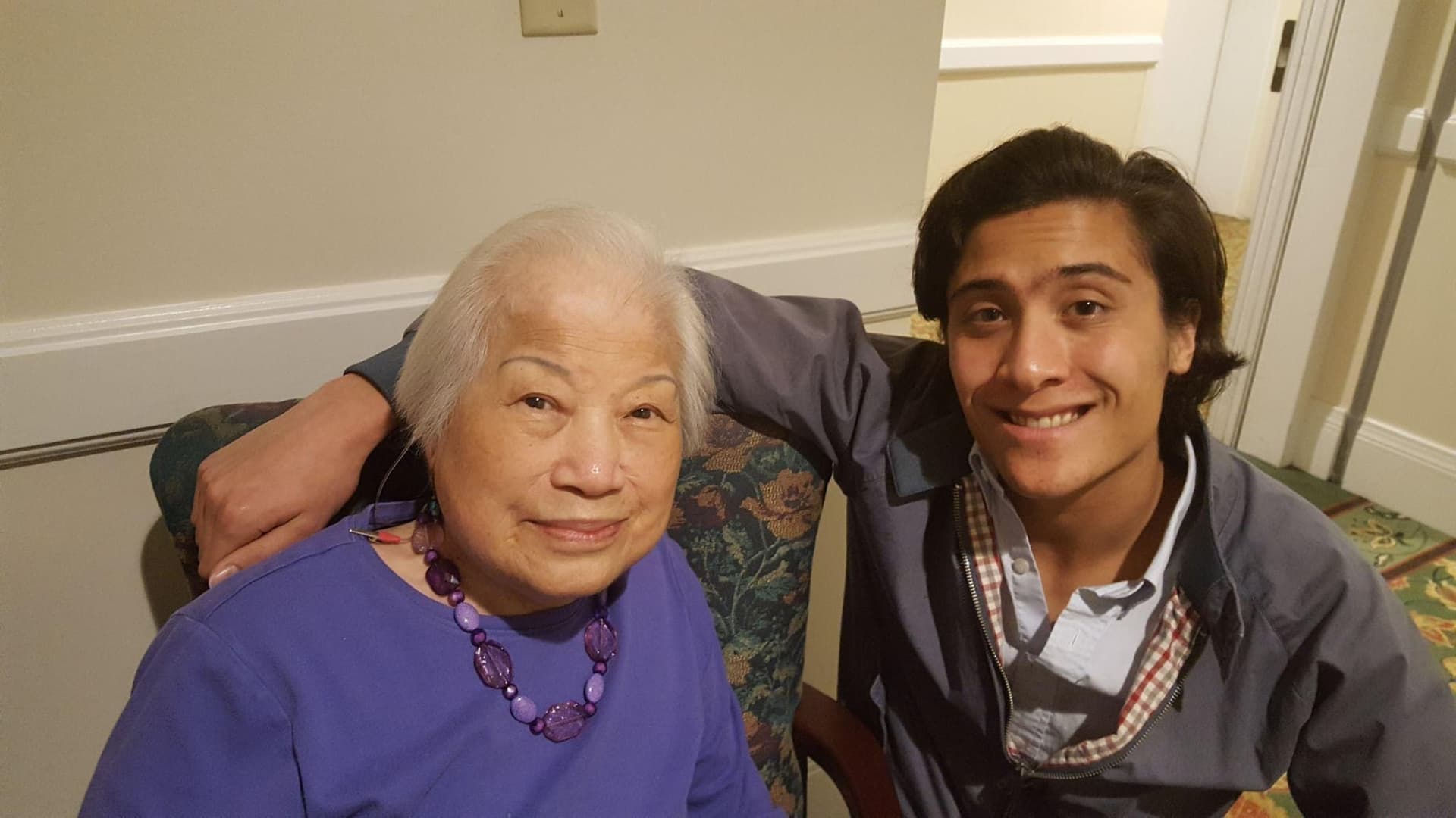 Grandmother with family member