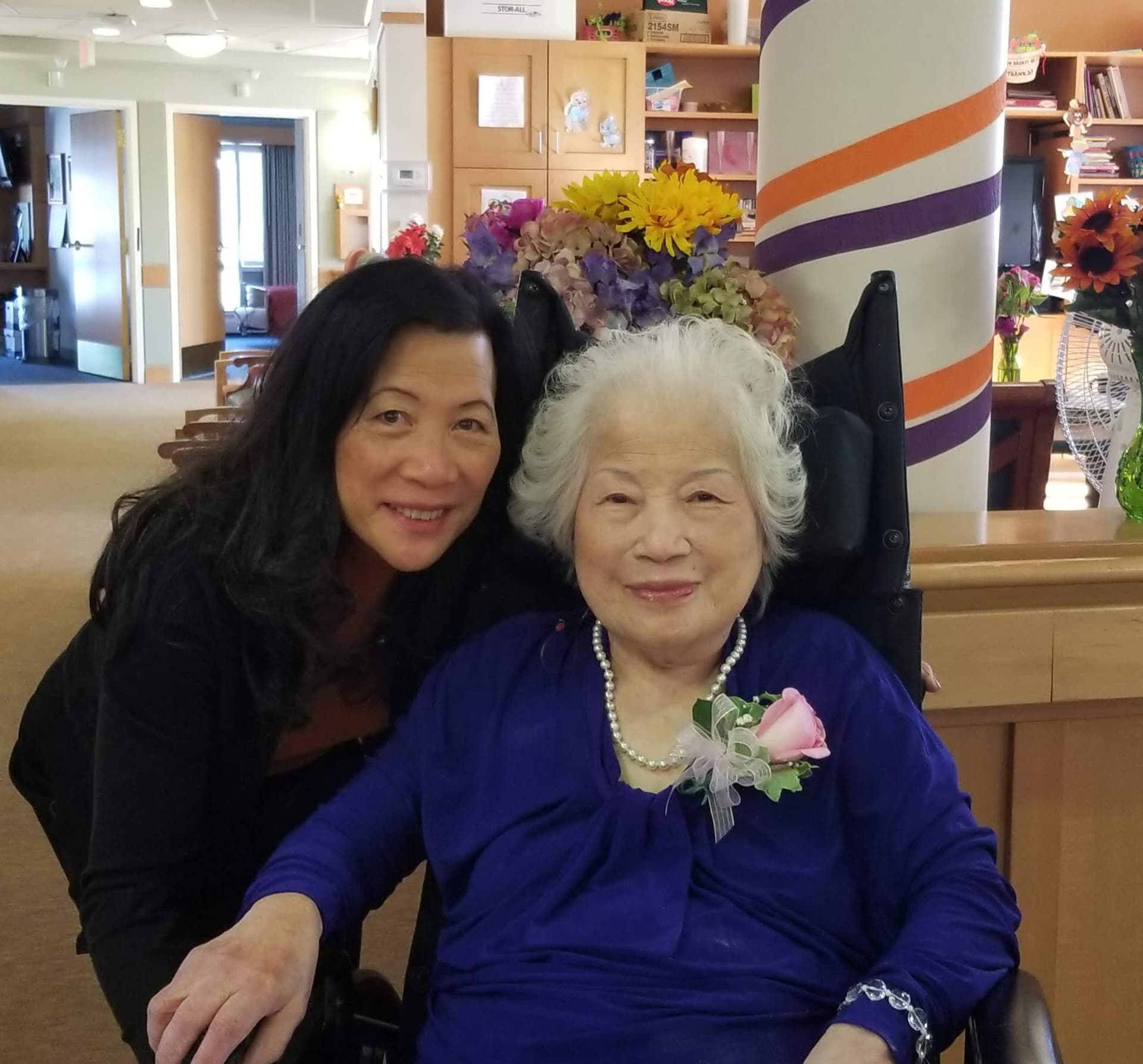 Family at nursing home